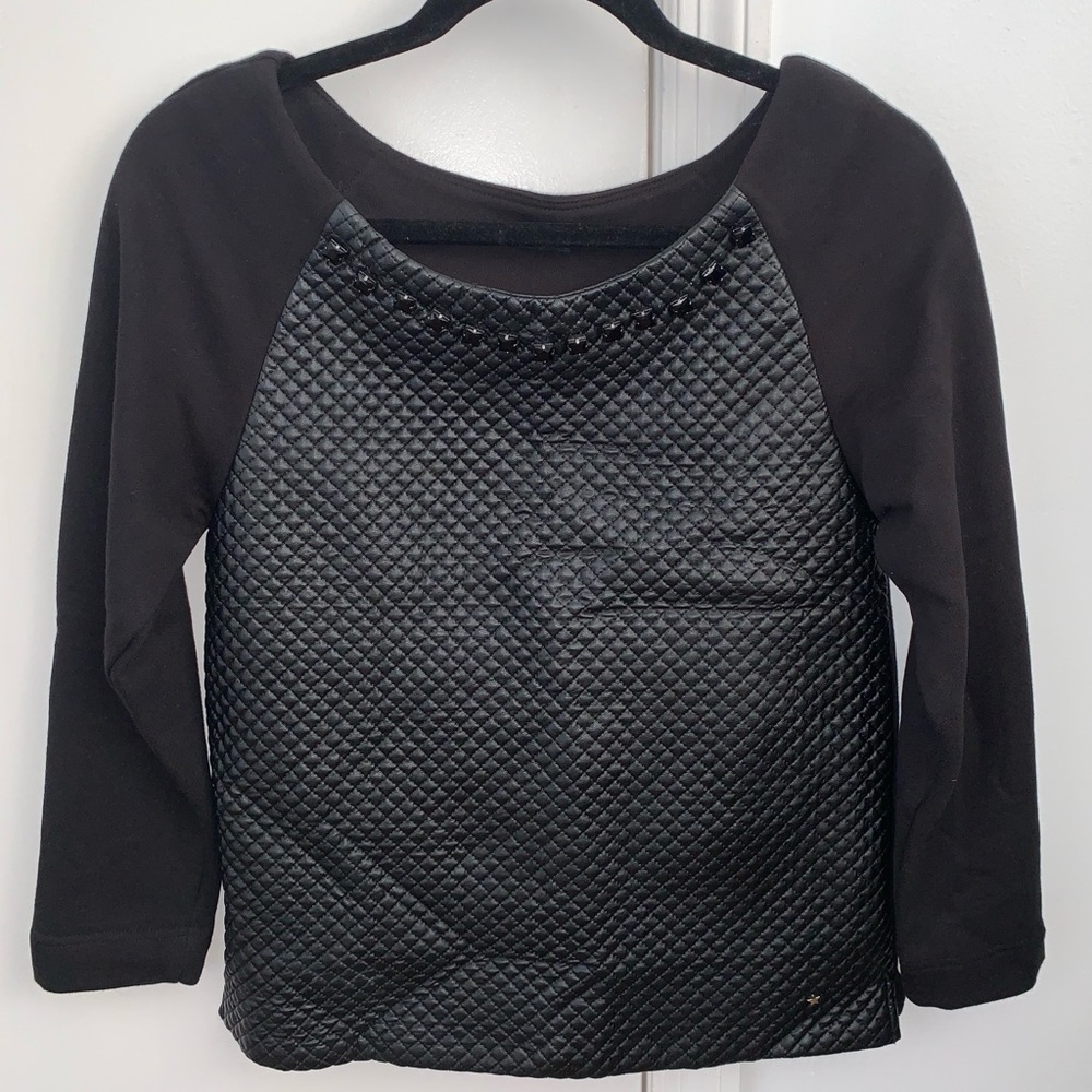 Leather Sweater